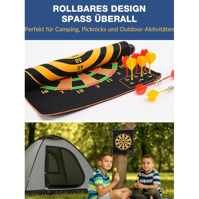 Магнітна мішень для дартсу BATURU для дітей віком від 4 років, двостороння магнітна мішень для дартсу з 12 безпечними дротиками, подарунок для хлопчиків на дні народження та Різдво, ігри в приміщенні/на вулиці