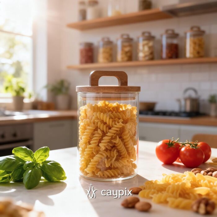 Банки для зберігання з дерев&39яними кришками 4 x 800 мл Герметичні скляні контейнери для зберігання Банки для зберігання з дерев&39яними кришками та практичними ручками Банки для зберігання з кришками Скляні контейнери для харчових продуктів