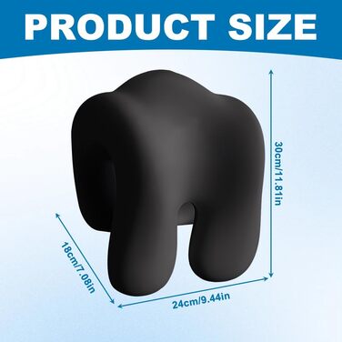 Підголівник для офісного крісла, підтримка шиї з ефектом пам&39яті, підголівник для дивана/кушетки, підголівник для офісного крісла, подушка для шиї для офісного крісла/обертового крісла, інвалідний візок (чорний)