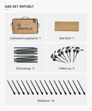 Складане похідне ліжко XXL, портативне кемпінгове ліжко, легке, складне, кемпінгове ліжко до 180 кг для намету, на природі, в подорожах, саду, в офісі (220 * 80 см) кольору койотового коричневого