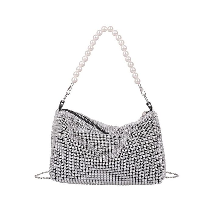 Клатч жіноча вечірня сумочка маленька блискуча сумочка елегантний весільний весільний клатч перлове намисто вечірні сумочки маленькі золоті срібні