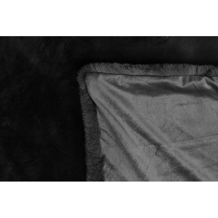 Плед для вітальні, штучне хутро, Rabbit Deluxe, 150x200 см, 750 г/м, плед зі штучного хутра (сірий), сірий, 150 x 200 см
