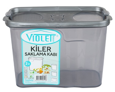 Контейнер для сипучих Violet House 0552 Transparent Black 2 л  (6859636)