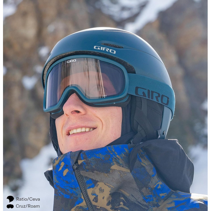 Шолом Giro Ratio MIPS з термостатом та вентиляцією, технологія MIPS, регульована посадка, сумісний з Outdoor Tech Audio, захист від ударів, матово-чорний, розмір M