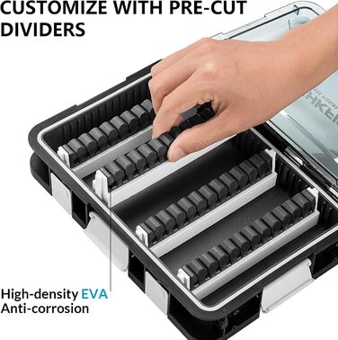 Набір рибальських снастей, 2 предмети, 23x16x5 см, коробка для снастей зі знімними перегородками, коробки для рибальських снастей для твердих приманок, плаваючих приманок, приманок для морської форелі (зелений пластик)