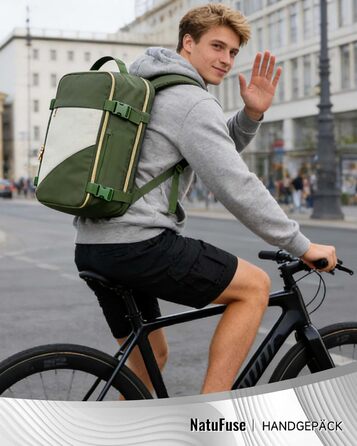 Ручна поклажа Ryanair 40x20x25, сумка для ноутбука 14 дюймів, ручна поклажа 20 л, дорожній рюкзак, бізнес, альпінізм, зелено-кремово-білий