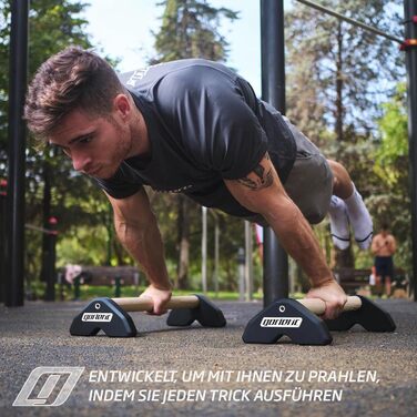 Паралети LowFit PRO Gorletic Calisthenics - Гімнастичні паралети, легке транспортування, протестовані спортсменами, преміальний магнітний дизайн, чорний