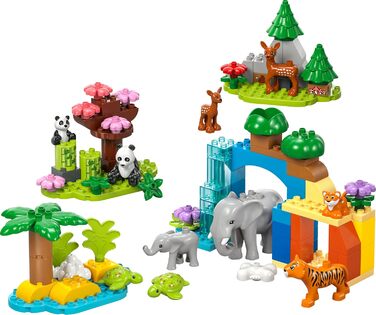 Конструктор LEGO DUPLO 10446, 3-в-1 Сім'ї Диких Тварин, 92 деталі