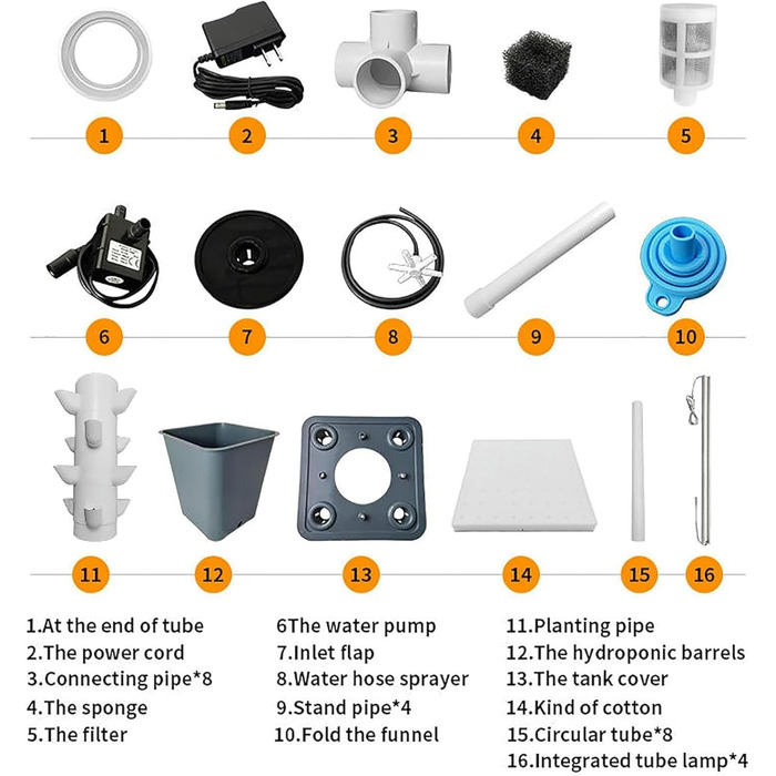 Система гідропоніки для вирощування Tower Garden, вертикальний критий сад для 15 рослин зі світлодіодним таймером, світло для вирощування, набір для пророщування для дитячих горщиків, вода в комплекті