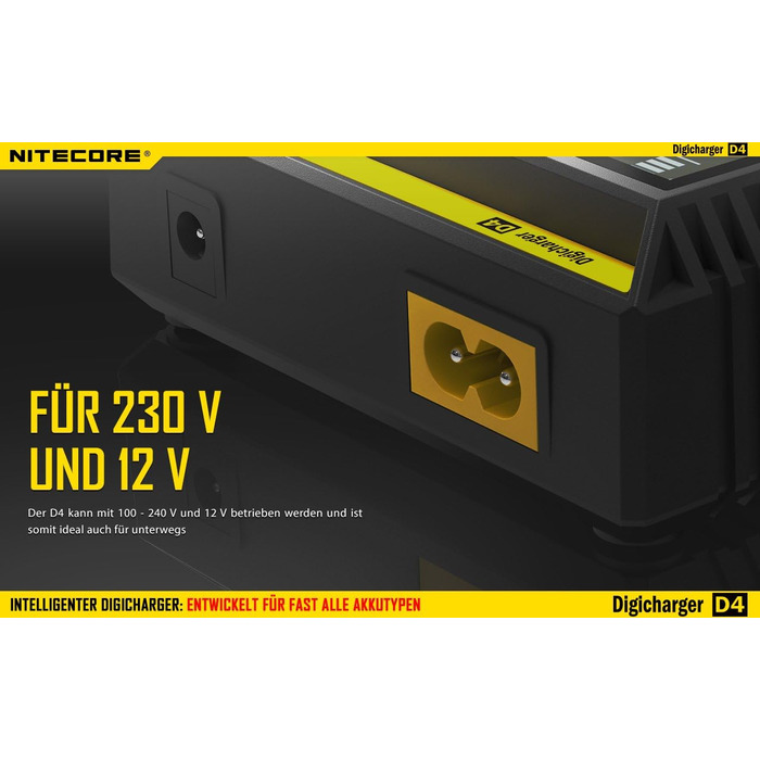 Зарядний пристрій NITECORE Sysmax D4 для літій-іонних акумуляторів NC-D4