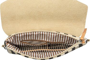 Клатч-конверт у морську смужку з візерунком риб'яча кістка, сумка через плече, жіноча сумка 02012153, колір червоно-бежевий