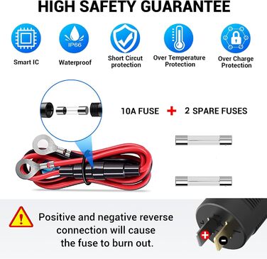 Розетка 65 Вт PD USB C 12V автомобільна USB-розетка типу C вбудована водонепроникна 12-вольтова вилка адаптера постійного струму з