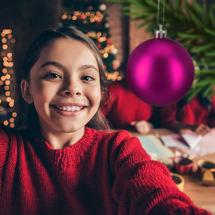 Різдвяні кульки набір із 100 шт рожеві Relaxdays