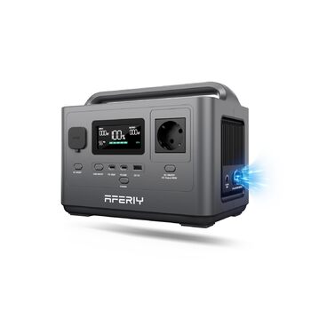 Портативна електростанція AFERIY AF-P040 потужністю 400 Вт, акумулятор LiFePO4 ємністю 256 Втгод, швидка зарядка 1,2 години, кілька портів, ДБЖ, сонячний генератор для кемпінгу, надзвичайних ситуацій
