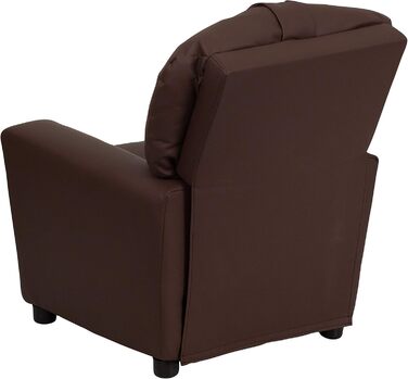 Дитяче крісло Flash Furniture, сучасне, з підсклянником, шкіра, коричнева LeatherSoft