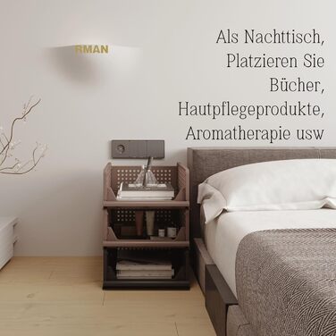 Органайзер для гардеробу, що штабелюється, складний органайзер для шафи, висувний багатофункціональний ящик для зберігання, висувні ящики для зберігання у ванній кімнаті, спальня - коричневий Rzwj02-baun, 4 шт.