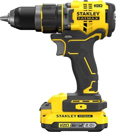 Двошвидкісний акумуляторний ударний дриль-шуруповерт Stanley FatMax 18 В SFMCD721D2K (2,0 Ач, макс. крутний момент 80 Нм, безщітко