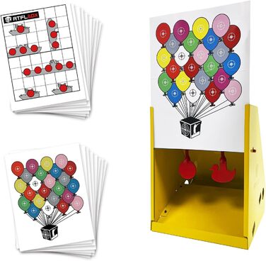 Пастка для мішеней ATFLBOX 17,8 x 22,9 см для пневматичної гвинтівки з 20 паперовими мішенями для тренувань зі стрільби з пневматичного пістолета, страйкболу та гвинтівки