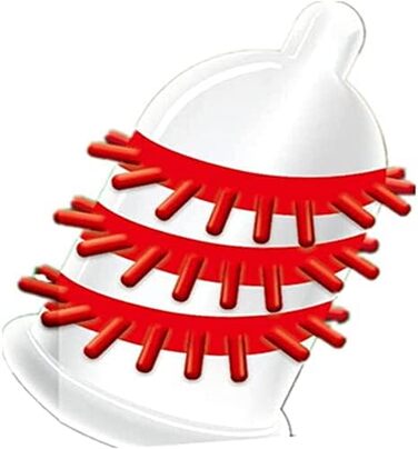 Надзвичайно чутливий презерватив Spike для дорослого сексу, стимуляція точки G (набір з 10 різних дизайнів) (C)