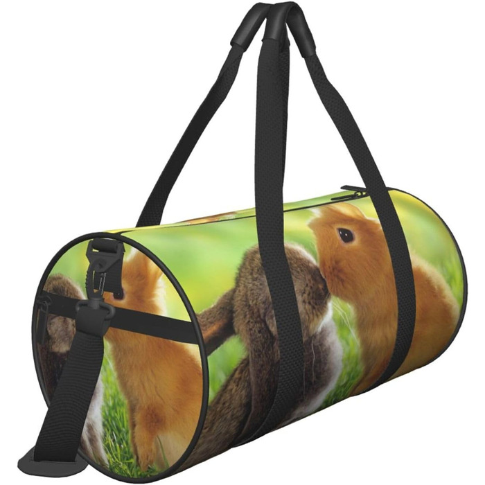 Спортивна сумка для подорожей, дизайн Любов до тварин, чорний колір, універсальний розмір