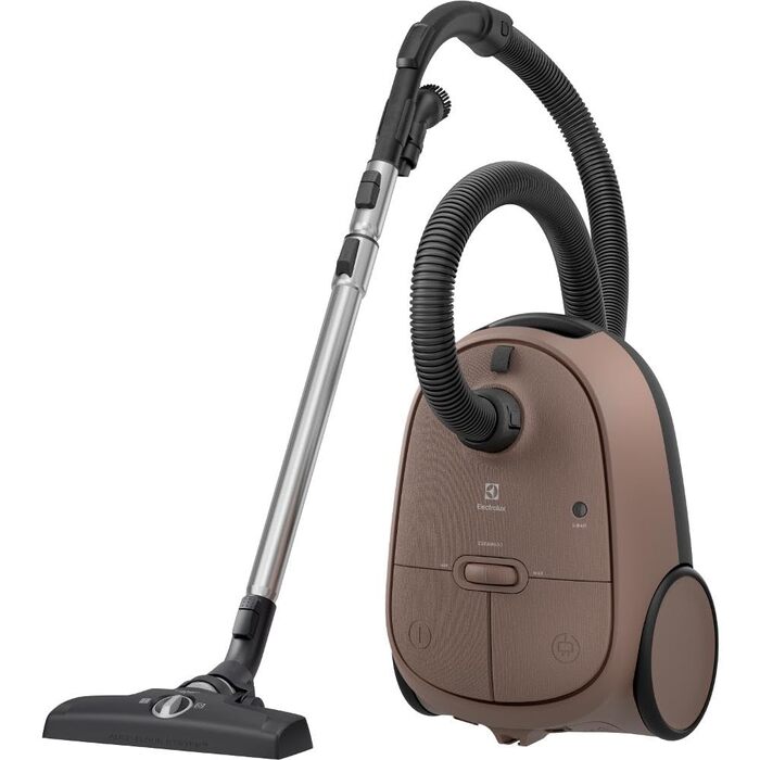 Пилосос із мішком Electrolux 600 Clean, управління ногою, мийний гігієнічний фільтр, кабель 12 м, XXL, EB61C3WBL, коричневий