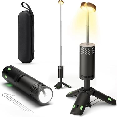 Телескопічний кемпінговий ліхтар для використання на свіжому повітрі, 10000 мАг, портативний світлодіодний робочий ліхтар, магнітна основа для штатива, телескопічний кемпінговий ліхтар для намету