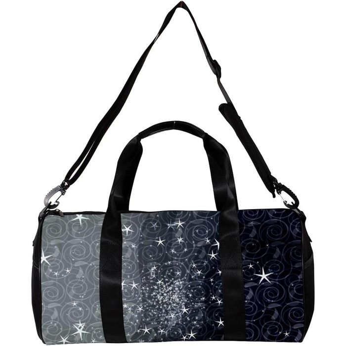 Спортивна сумка, маленька дорожня сумка, сумка для йоги, сірий зоряний візерунок, фітнес-сумка для активного відпочинку, ручна поклажа