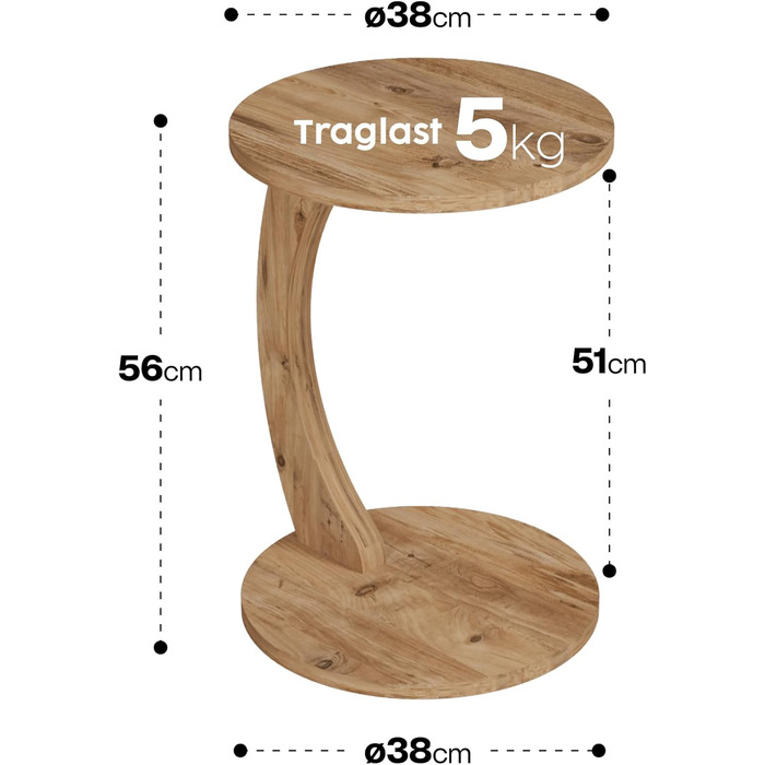 Журнальний столик на колесах, невеликий С-подібний приставний столик, приставний столик до дивана, стильний диванний столик з красивим виглядом горіхового дерева, круглий приставний столик, ідеальний для дивана та вітальні, С-подібний горіх