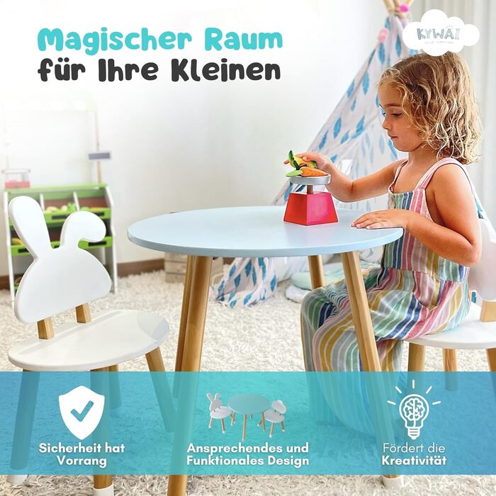 Дитячий стіл з 2 стільцями, дитячий комплект сидіння, дерев&39яний, білий, маленький столик, дитячий комплект сидіння, дитяча кімната, спальня, скандинавський стиль (м&39ятно-зелений)