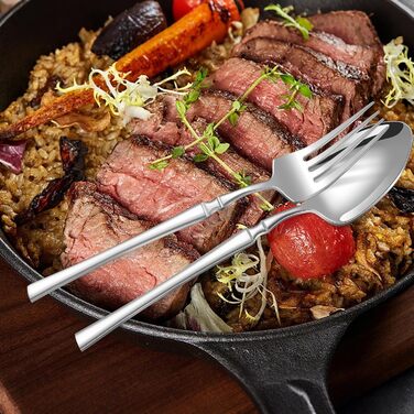 Набір столових приборів Багаторазові столові прибори, набір посуду з 16 предметів з нержавіючої сталі для дому, кухні, квартири, обідньої перерви, приготування їжі, обіду, подорожей, кемпінгу, їжі, стейку