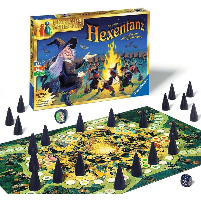 Гексентанц (Танець відьом) - різноманітна сімейна гра для дорослих та дітей віком від 8 років, ідеально підходить для ігрових вечорів з друзями або родиною для 2-6 гравців. Для одного гравця., 26425 -