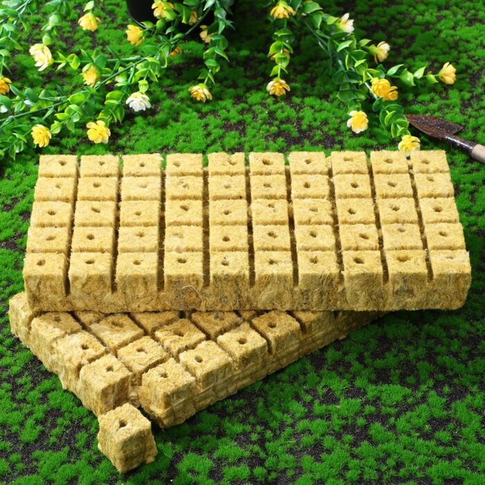 Набір гідропонних кубиків для пророщування та живців, дихаючий та екологічно чистий субстрат, ідеально підходить для розсади, садів у приміщенні та на відкритому повітрі, вирощування рослин (100)