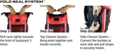 Водонепроникний рюкзак OverBoard Pro 30 літрів червоного кольору