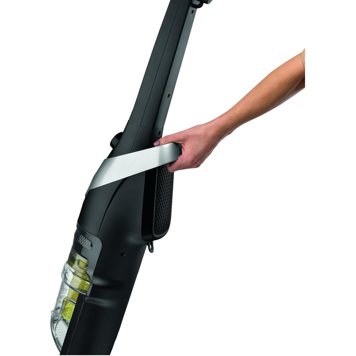 Вертикальний пилосос Rowenta Powerline Extreme Cyclonic RH8155, безмішковий, з мережевим кабелем, покращена ковзаюча насадка, висока потужність всмоктування, низький рівень шуму, чорно-сріблясто-жовтий