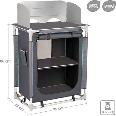 Кемпінг подорожі кухня морена кухонна коробка складаний шафа стіл вітрове скло алюміній