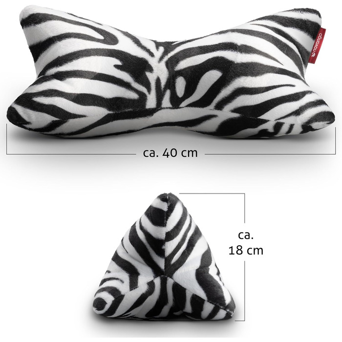 Подушка для читання з принтом зебри Підставка для книг з м&39яким чохлом Приблизно 40 x 18 см Подушка для шиї, можна прати при 30C Універсальна подушка для книги Ролик для шиї, підставка для планшета