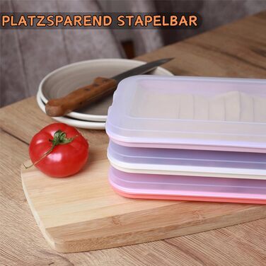 Набір із 6 контейнерів для делікатесів із вбудованим підносом, контейнер для зберігання продуктів, харчовий контейнер, коробка для делікатесів, штабелюється, без BPA, кухонне начиння, пластик, різні кольори 16