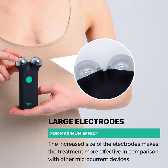 Апарат для мікрострумової підтяжки обличчя GESS Sfera, 4 режими інтенсивності, перезаряджається, антивіковий апарат, контурна підтяжка шкіри, мікрострумовий ліфтинг обличчя, підтяжка і ліфтинг обличчя, проти зморшок