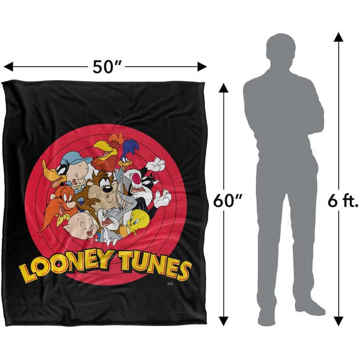 М&39яка ковдра Looney Tunes Silky Touch Optimally Soft, 152 x 127 см