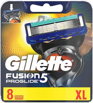 Леза для бритви Gillette Fusion 5 ProGlide з обрізним лезом для точності та фрикційного покриття, 8 змінних лез Alt