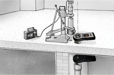 Пристрій для наведення свердла Umarex Laserliner CenterScanner Plus (складається з передавача приймача, для вирівнювання каналу свердла до 150 см, світлодіодні індикатори, виявлення металу/напруги) 075.300A Centre Scanner Plus