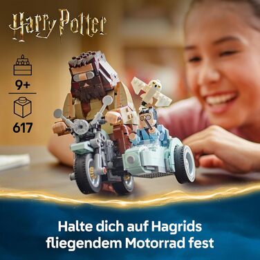 Конструктор LEGO Harry Potter 76443, Мотоциклетна подорож Геґріда та Гаррі, 617 деталей