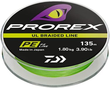 Плетена волосінь Daiwa Prorex Ultralight Finesse 135 м шартрез