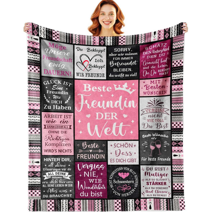 Подарунки для дівчини, м&39які ковдри, подарунки для найкращої подруги, подарунок на день народження дівчини, подарунки для жінок, дівчини, сестри на Різдво, день народження, ковдра-обіймач (Рожевий B, 200x150 см), подарунки для дівчини 150x200 см