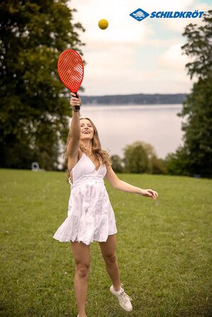 Набір для пляжного тенісу Schildkröt Soft Tennis Set – 40 см, червоний, 2 ракетки + 2 м’ячі, у сітчастій сумці