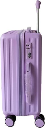 Набір валіз Leandra 2 шт., жорсткий корпус, колеса, телескопічна ручка, кодовий замок, фіолетовий колір, колекція NTK