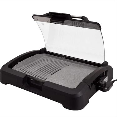 Настільний гриль Syntrox Germany Strivasa з керамічною пластиною для гриля, електричний гриль 2200 Вт, контактний гриль, електричний настільний гриль, зручний, 6 кілограмів, нековзні гумові ніжки