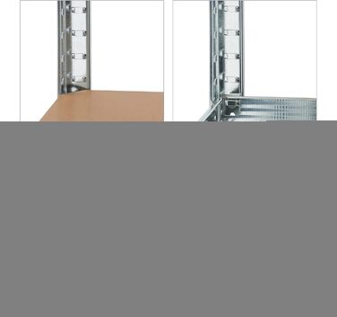 Надміцний стелаж Relaxdays, 5 ярусів, ВxШxГ 180 x 100 x 40 см, до 500 кг, сталь, полиця для зберігання в підвалі та гаражі, сріблястий