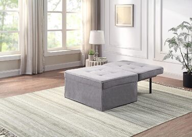 Крісло, шезлонг, табурет Atlantic Home Collection Finn, поліестер, сірий, ШхГхВ 80 см x 72 см x 43 см Сірий 80 см