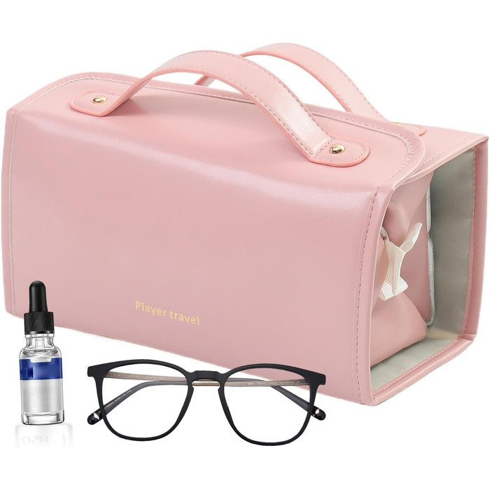 Організатор для макіяжу - дорожня косметичка тримач для пензлика для макіяжу для подорожей косметички зі знімними прозорими відділ